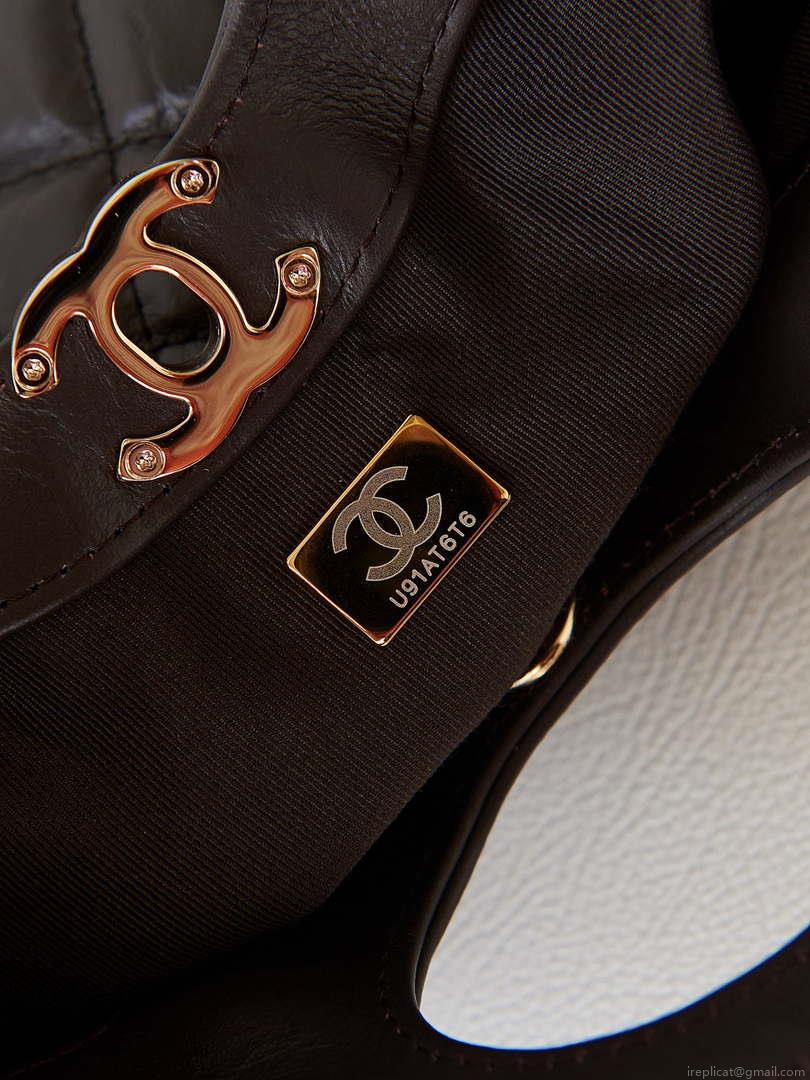 Chanel 31 mini Shopping Chain Lambskin leather AS4133 Bag Dark Brown