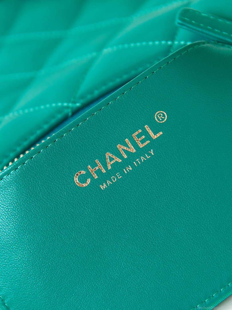 Chanel AS4220 HOBO Handbag Lambskin Green