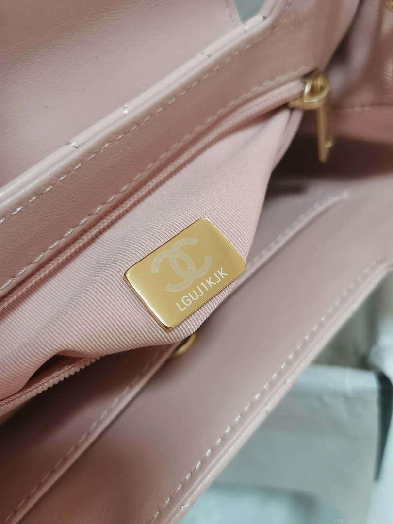 Chanel AS4416 Mini Shopping Bag shiny aged Calfskin gold tone metal Light Pink