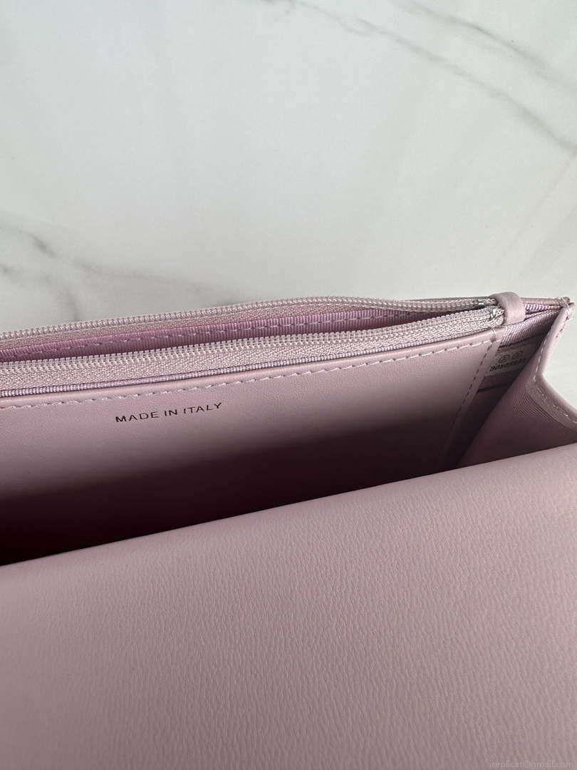 Chanel AP3267 19 Wallet on Chain Woc Shiny Lambskin Pink