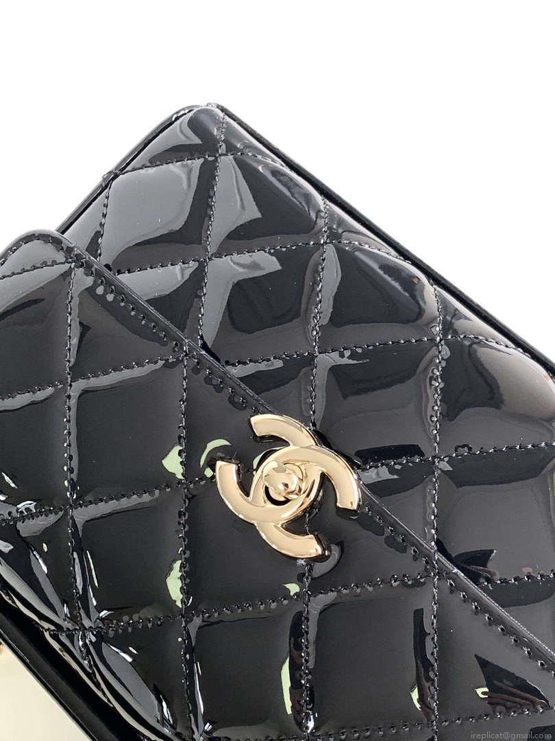 Chanel AS4511 Patent Calfskin & Gold-Tone Metal Black