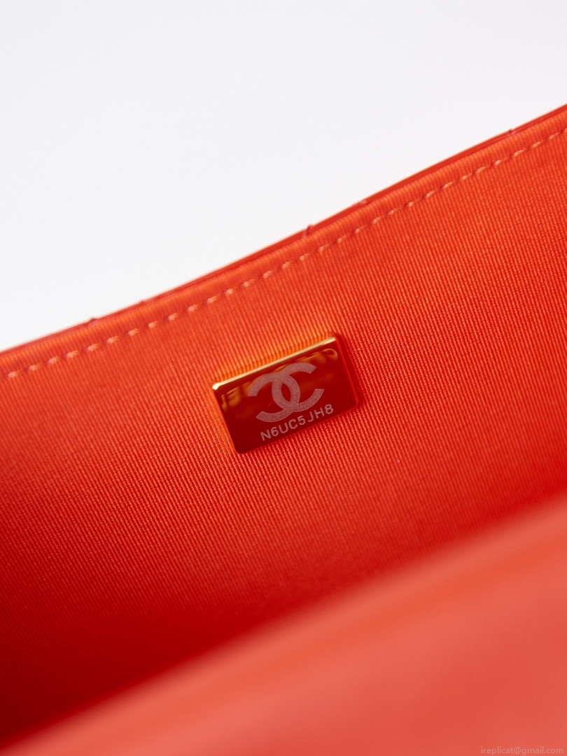 Chanel AS4511 Patent Calfskin & Gold-Tone Metal Red