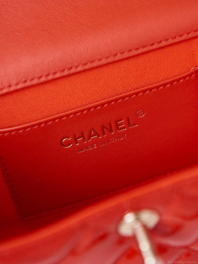 Chanel AS4511 Patent Calfskin & Gold-Tone Metal Red