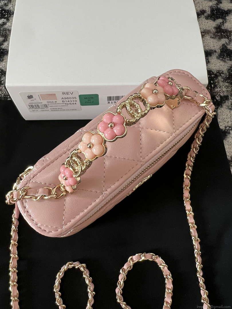 Chanel A96035 CLUTCH Lambskin Vanity Box bag Pink