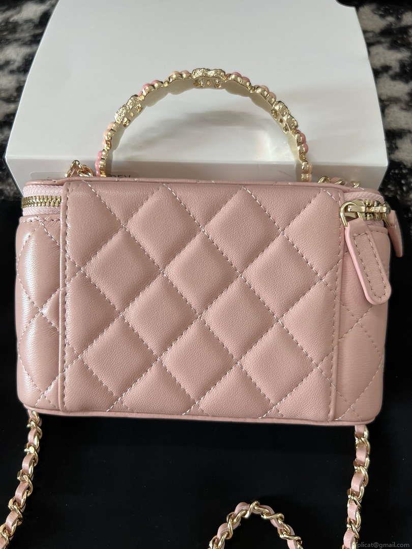 Chanel A96035 CLUTCH Lambskin Vanity Box bag Pink