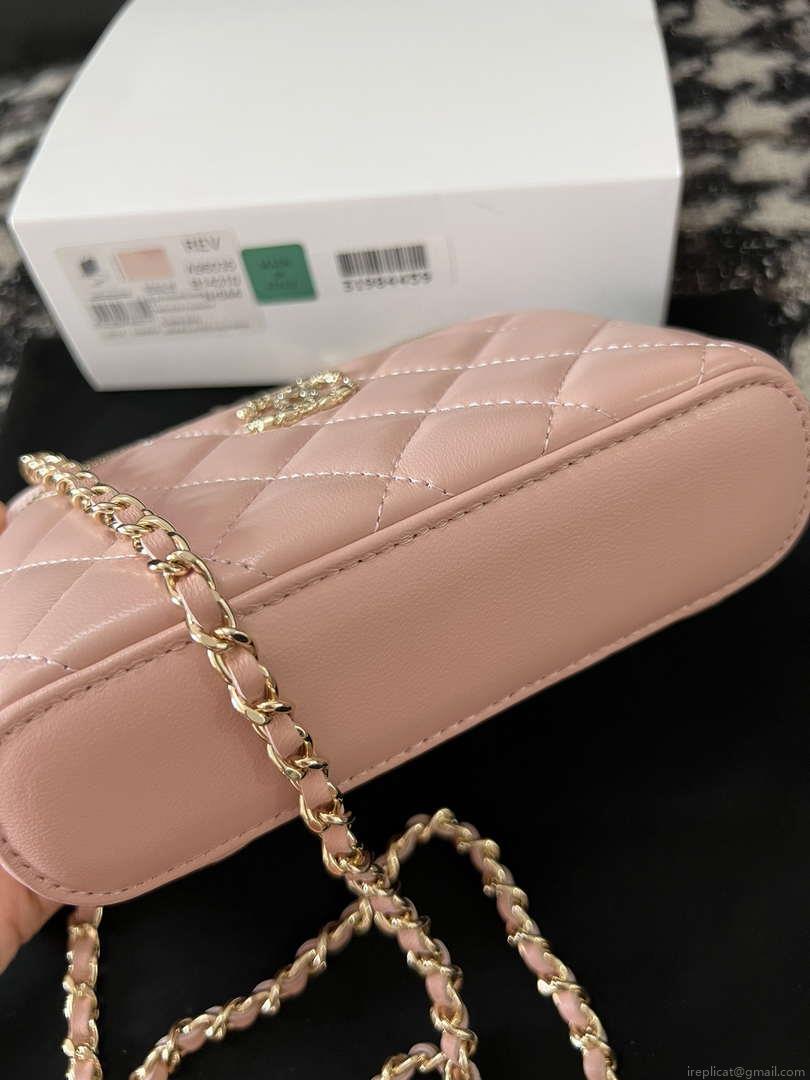 Chanel A96035 CLUTCH Lambskin Vanity Box bag Pink