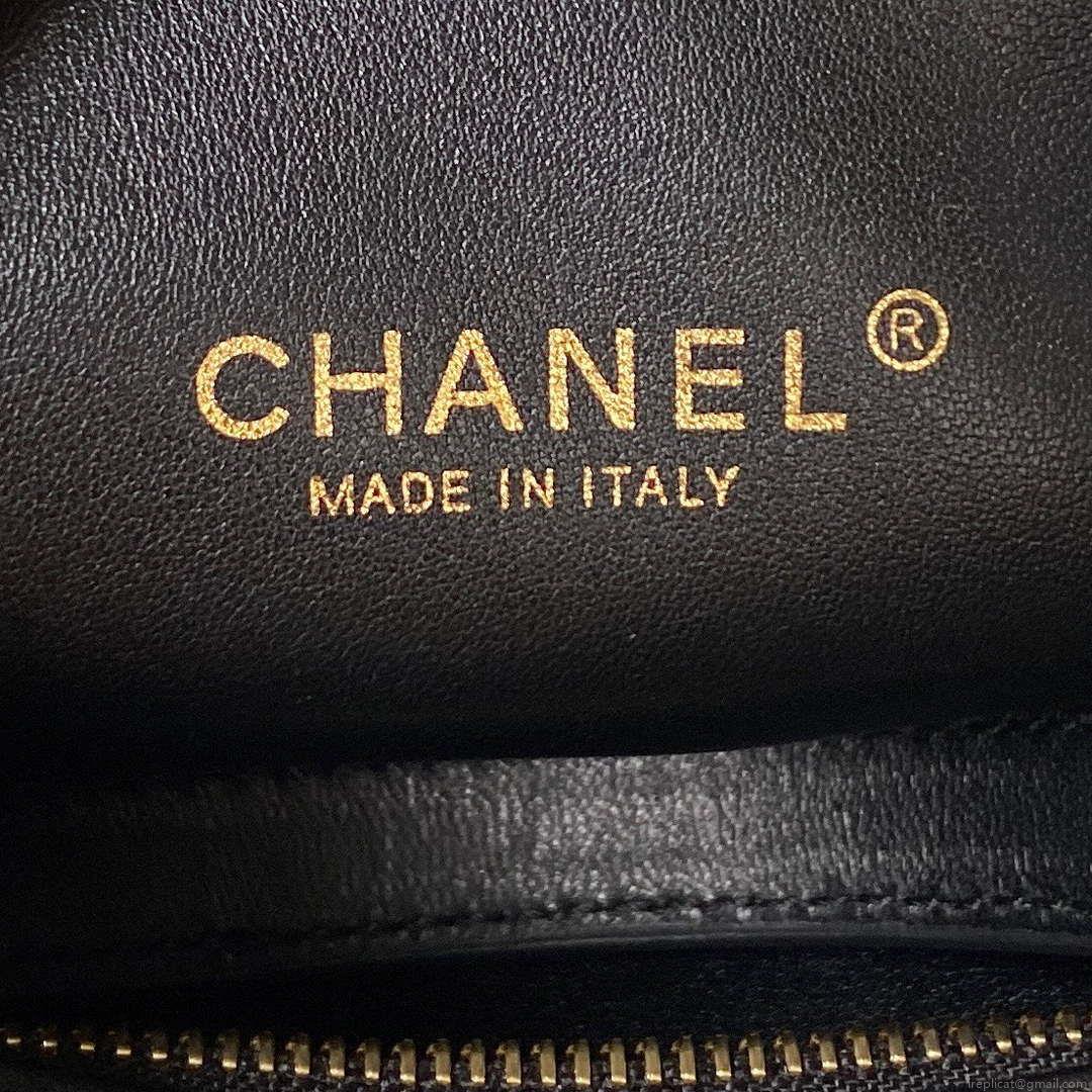 Chanel AS4201 Bag With Top Handle Calfskin Black
