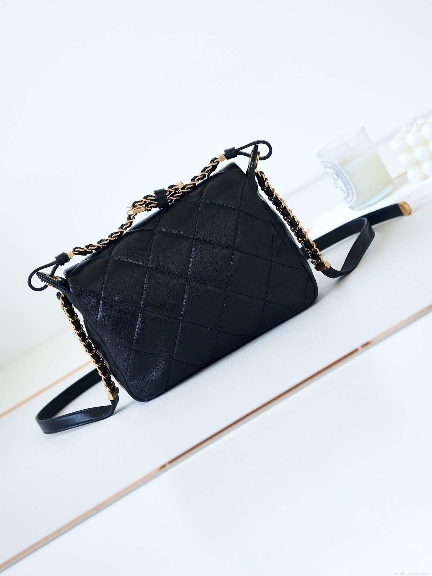Chanel AS4305 Small Flap bag 23K Lambskin Black