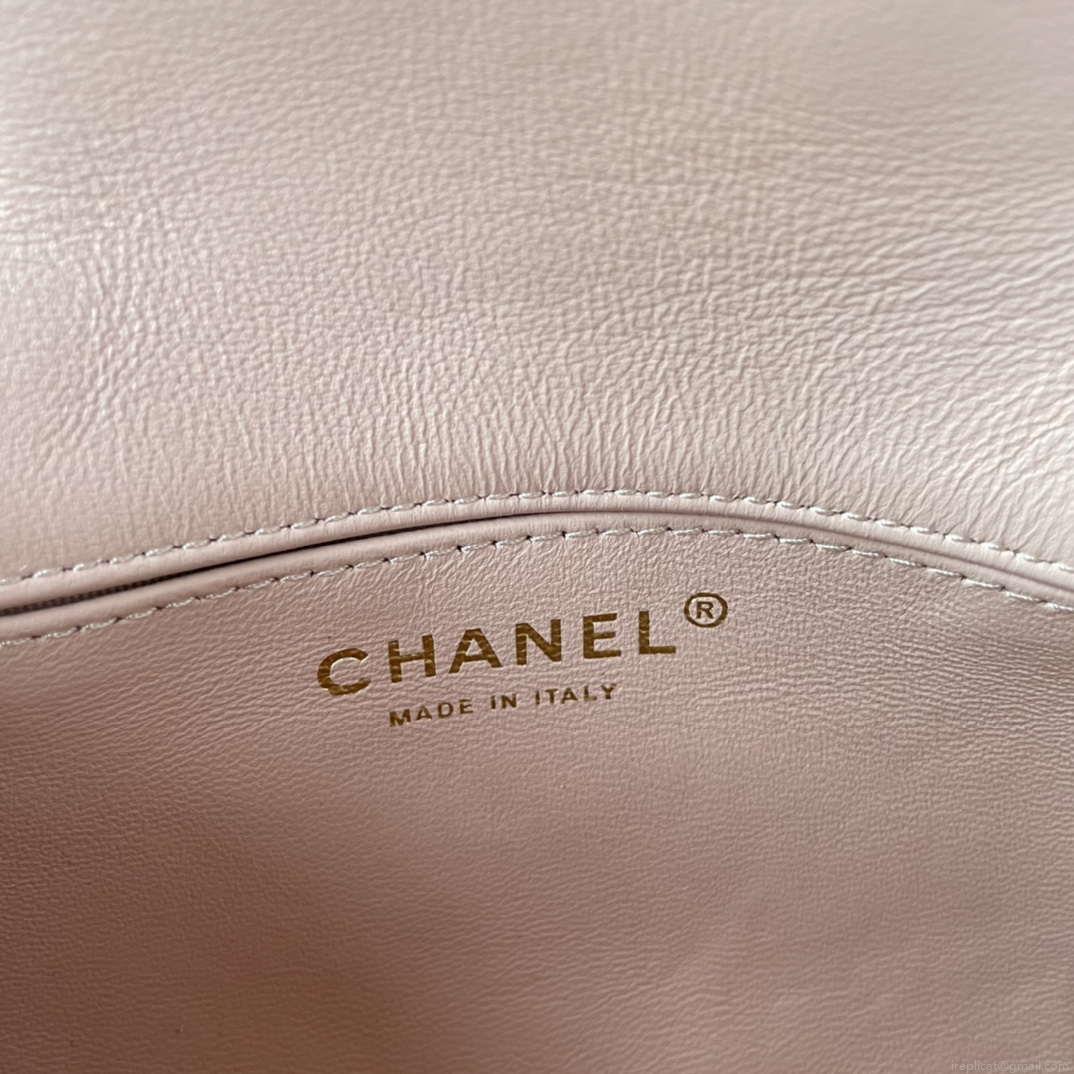 Chanel AS1115 Small Flap bag Satin fabric Pink