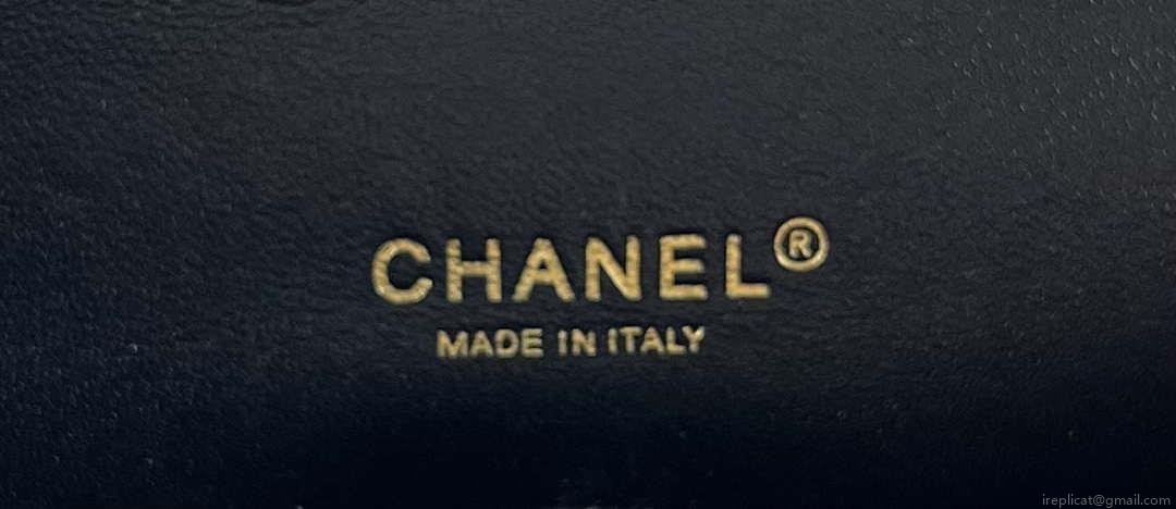 Chanel A01112 Flap Classic Handbag Woolen & Gold-Tone Metal Pink & Blue