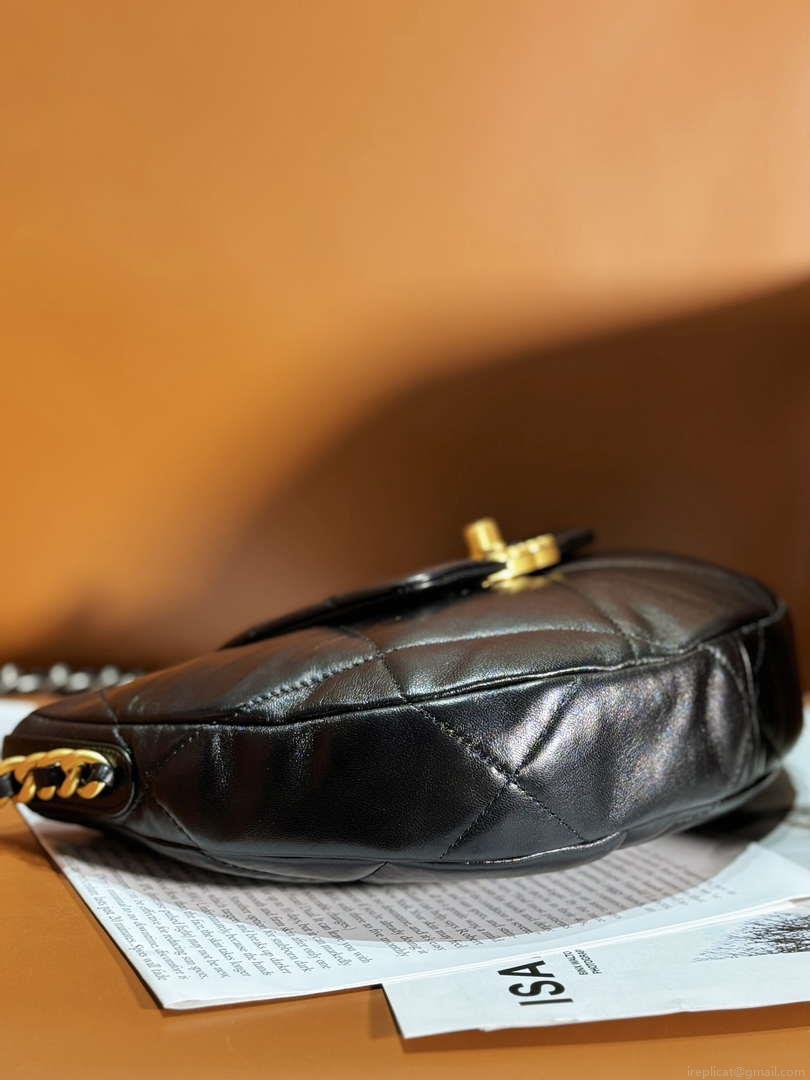 Chanel 24C AS4638 Hobo Bag Lambskin & Gold-Tone Metal Black
