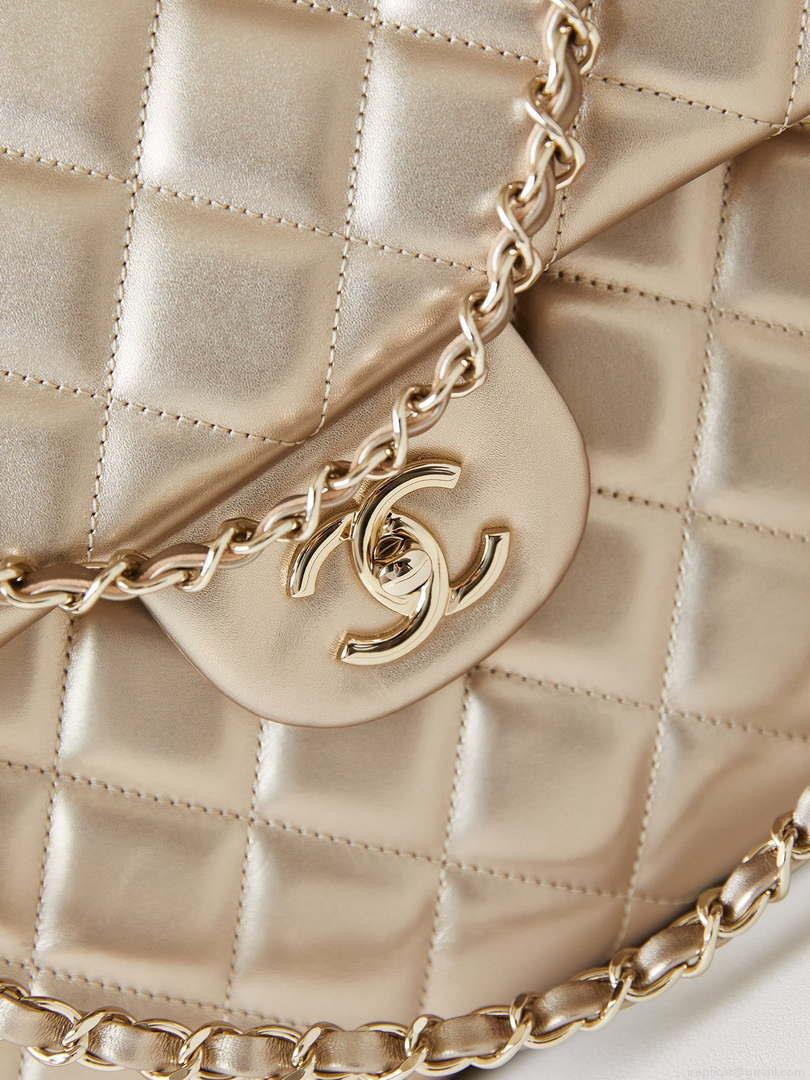 Chanel AS4661 Flap Bag CF Airport Calfskin & Gold-Tone Metal