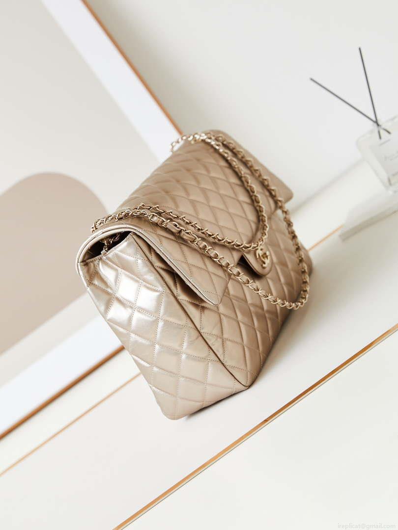 Chanel AS4661 Flap Bag CF Airport Calfskin & Gold-Tone Metal