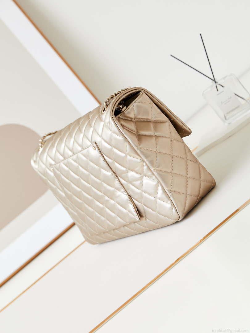 Chanel AS4661 Flap Bag CF Airport Calfskin & Gold-Tone Metal