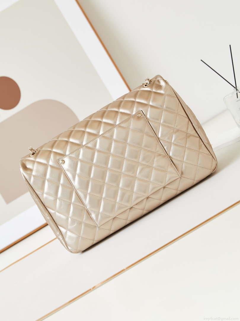 Chanel AS4661 Flap Bag CF Airport Calfskin & Gold-Tone Metal