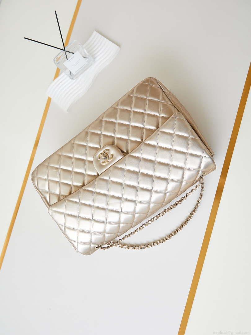 Chanel AS4661 Flap Bag CF Airport Calfskin & Gold-Tone Metal