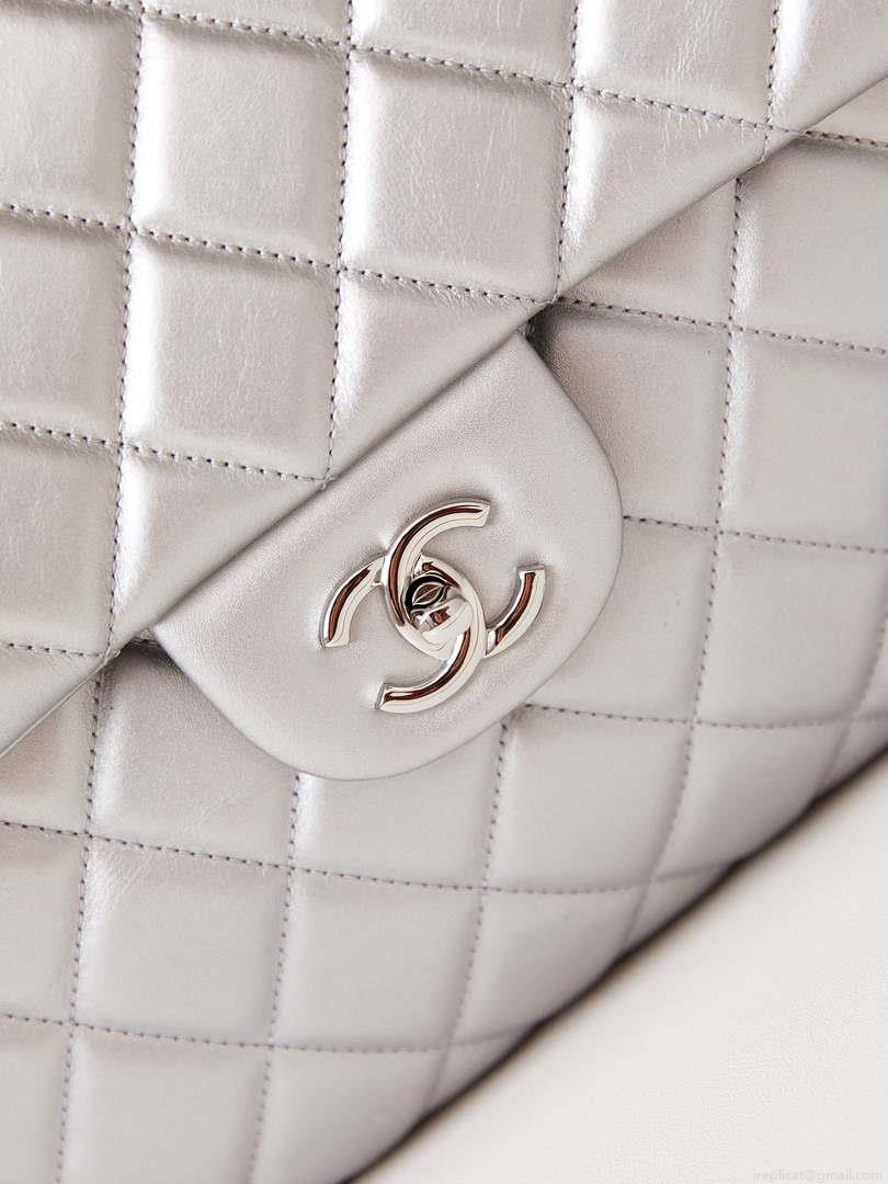 Chanel AS4661 Flap Bag CF Airport Calfskin & Silver-Tone Metal