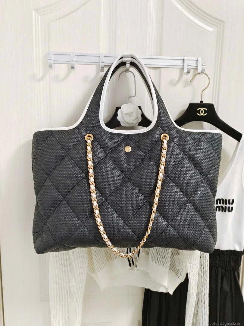 Chanel 23M Coco beach Tote Bag Black