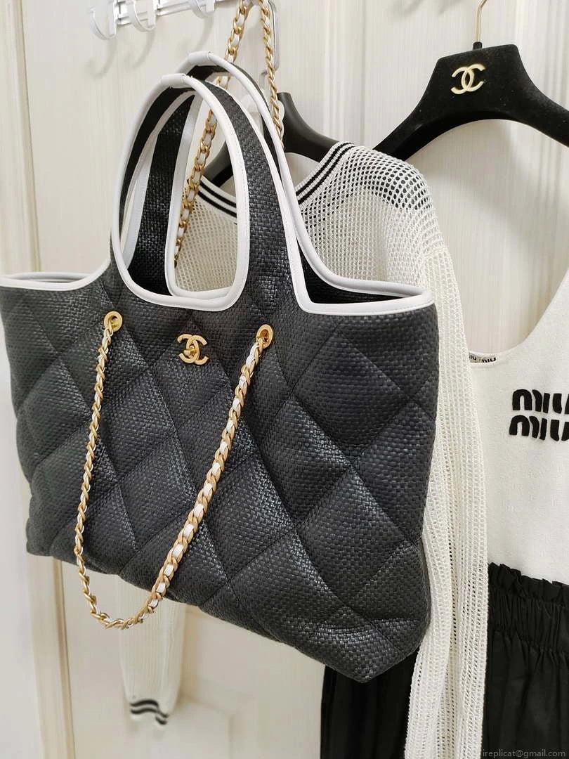Chanel 23M Coco beach Tote Bag Black