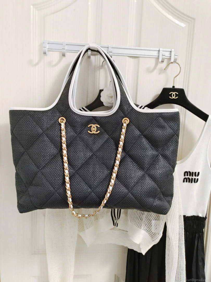 Chanel 23M Coco beach Tote Bag Black