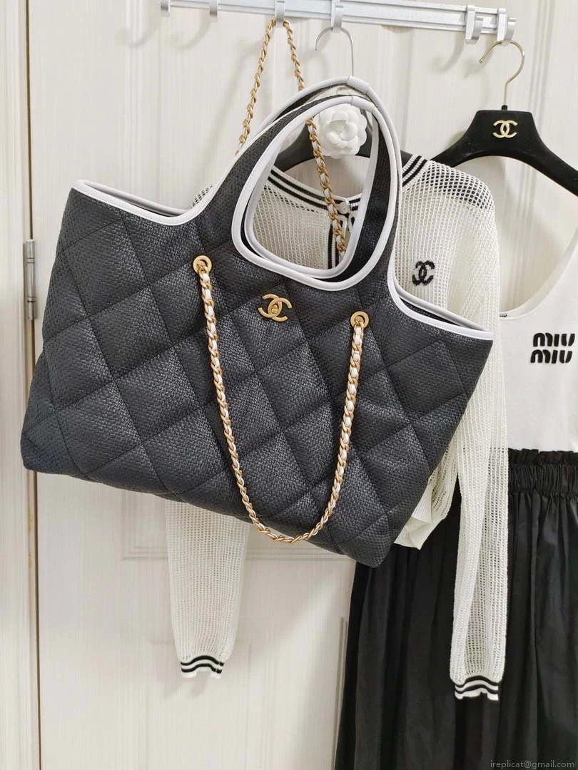 Chanel 23M Coco beach Tote Bag Black