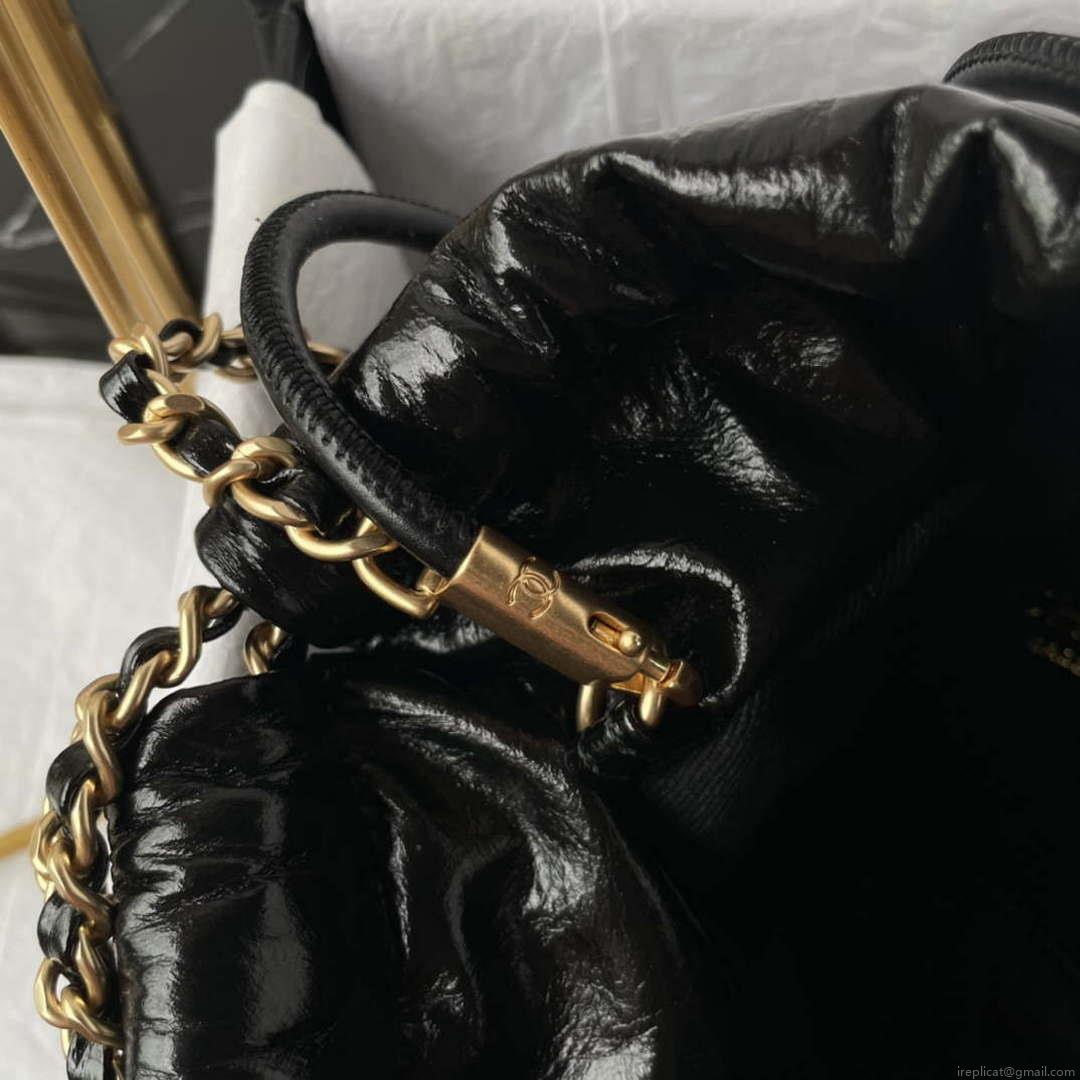 Chanel 22 Mini Handbag AS3980 Shiny Calfskin & Gold-Tone Metal with jewelry