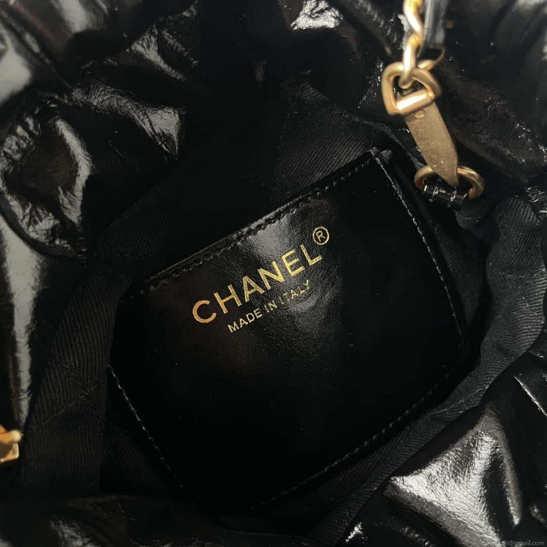 Chanel 22 Mini Handbag AS3980 Shiny Calfskin & Gold-Tone Metal with jewelry
