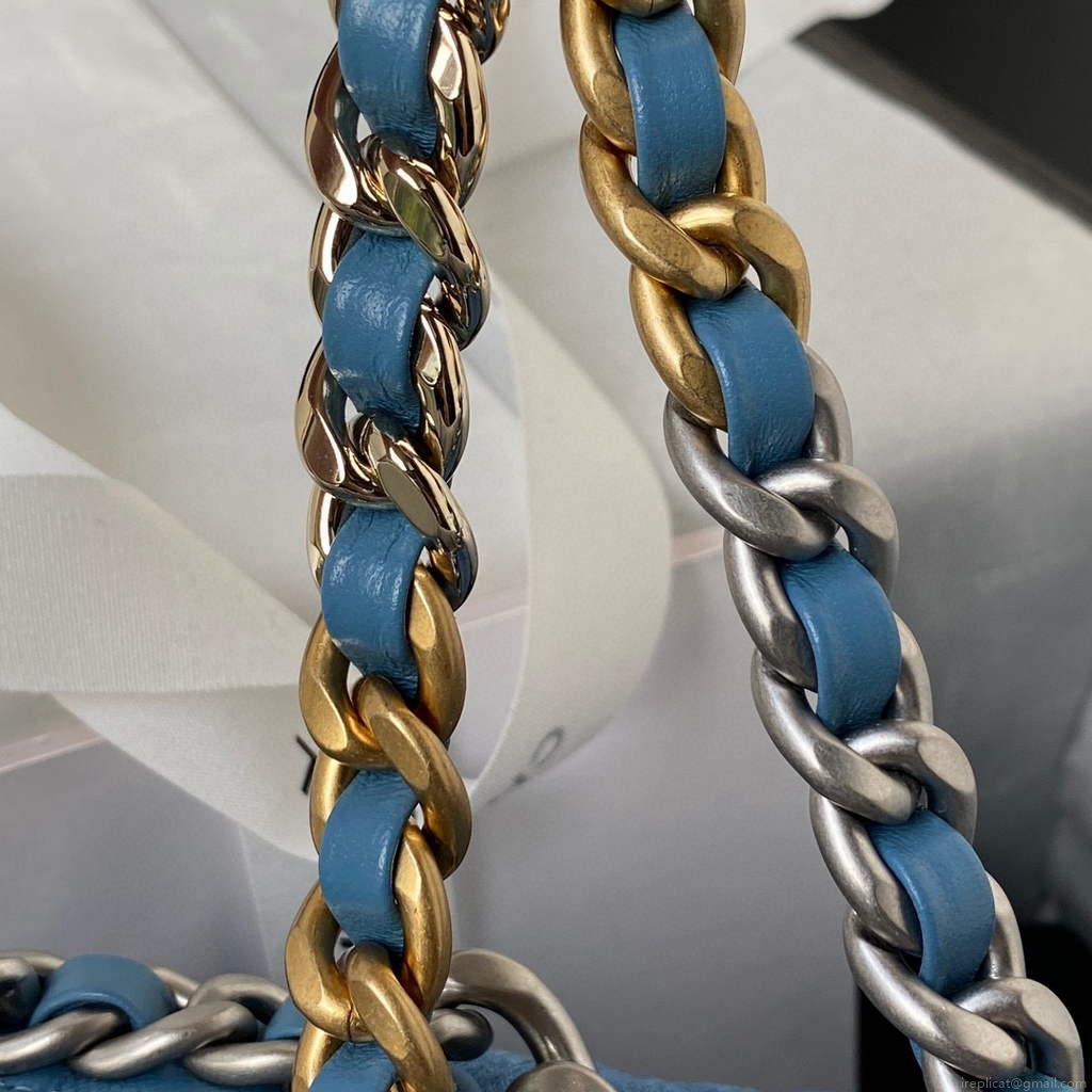 Chanel AS1160 Chanel 19 Handbag Lambskin Blue