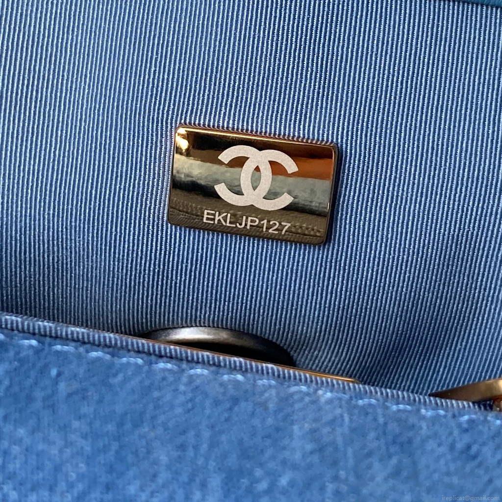 Chanel AS1160 Chanel 19 Handbag Lambskin Blue