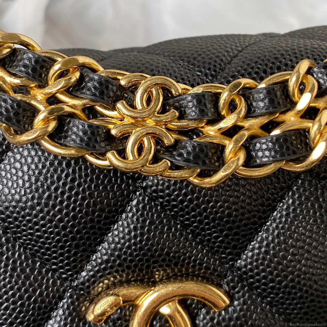 Chanel AP3021 Mini Flap Bag WOC Calfskin Phone bag Black