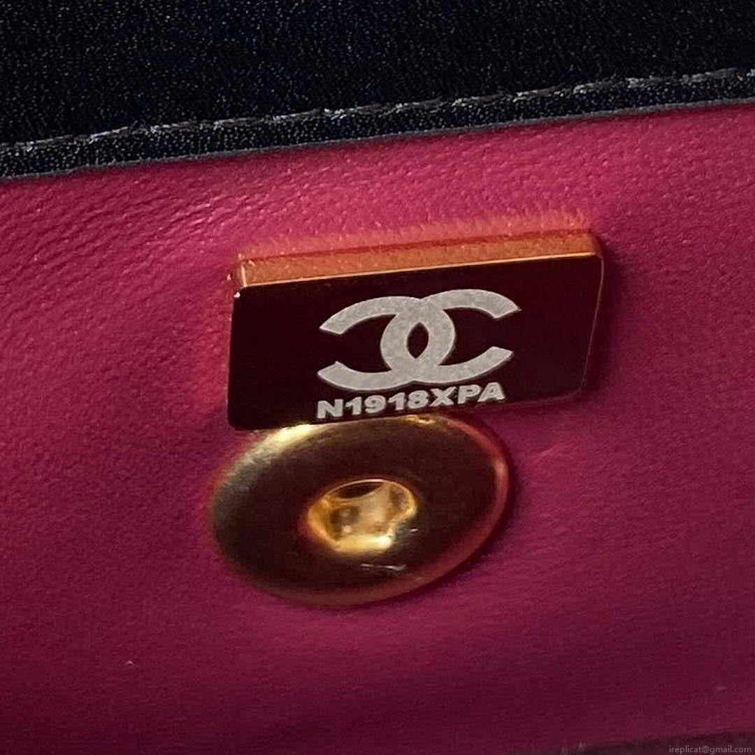 Chanel AS4306 Small Flap bag with Handle Lambskin Black