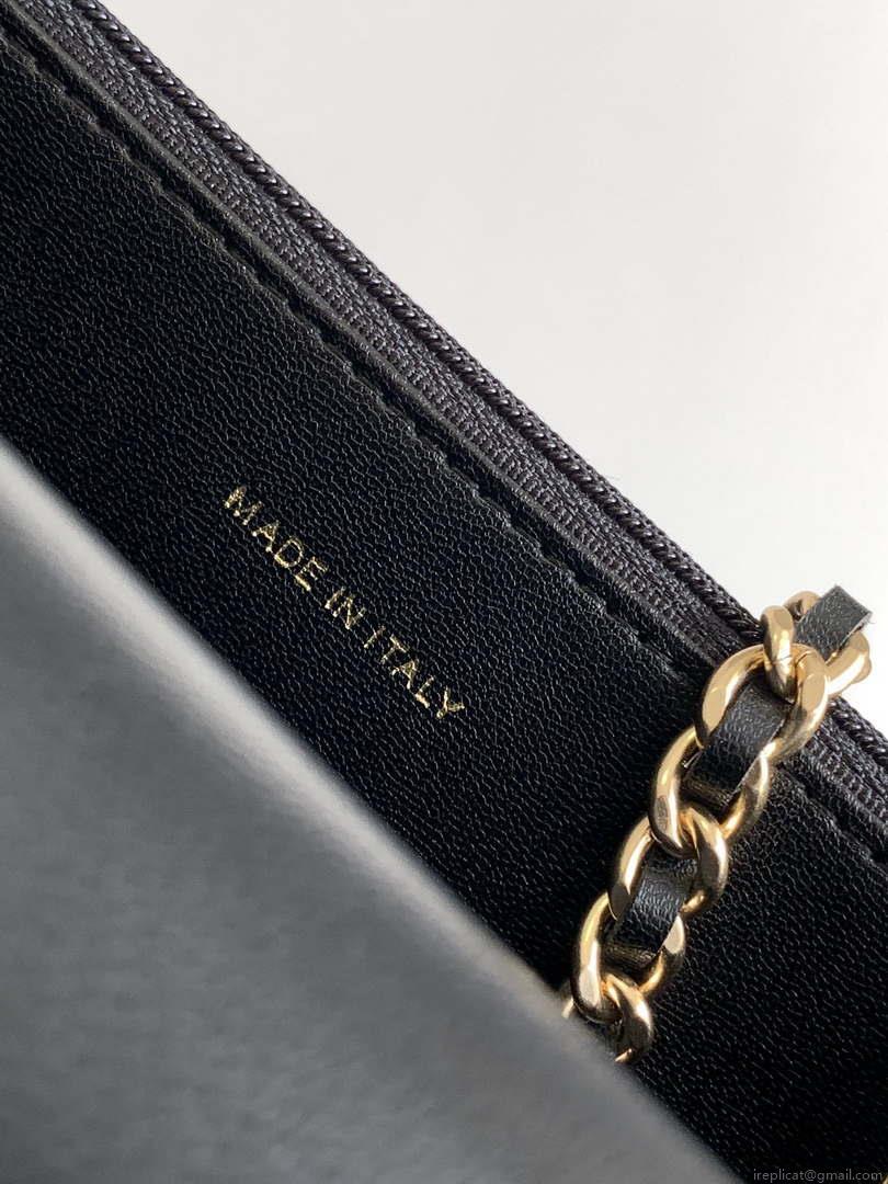 Chanel AP3504 Woc Wallet On Chain lambskin Imitation Pearls Strass & Gold Black