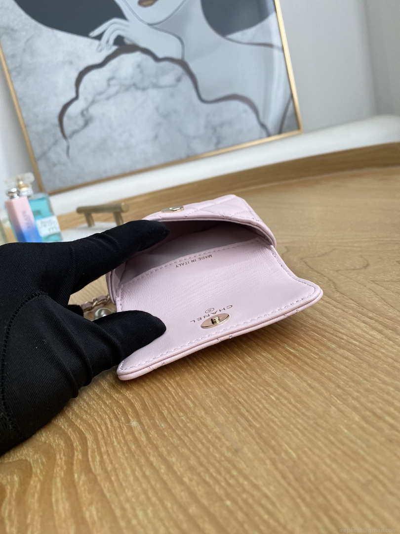 Chanel A81181 22 Spring/Summer Pearl chain belt bag pink