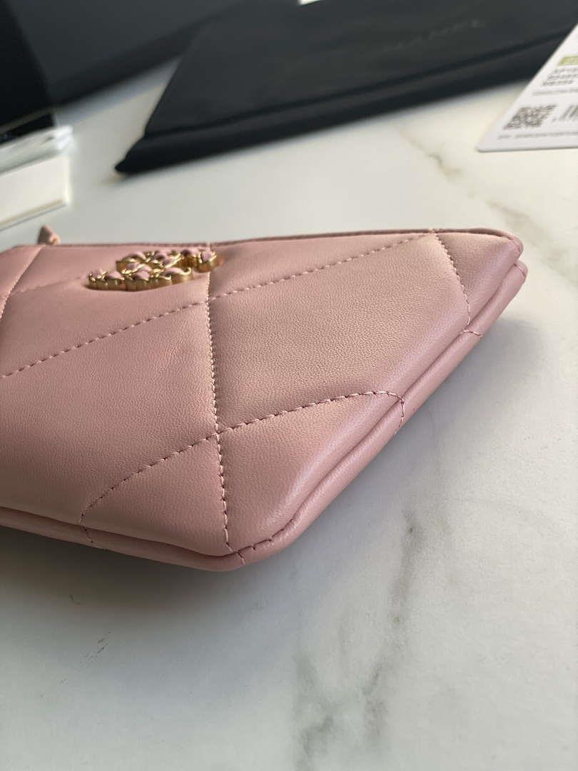 Chanel AP1059 Pouche Lambskin bag Wallet Card Holder Pink