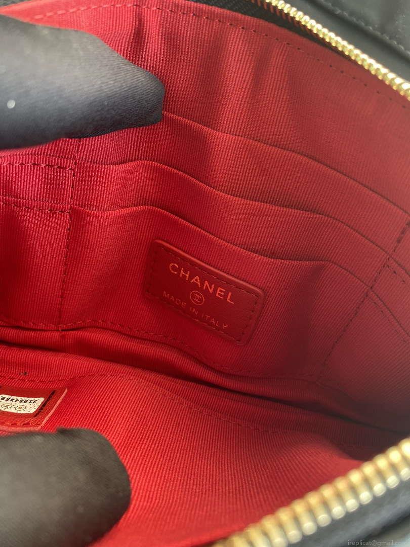 Chanel AP1059 Pouche Lambskin bag Wallet Card Holder Black