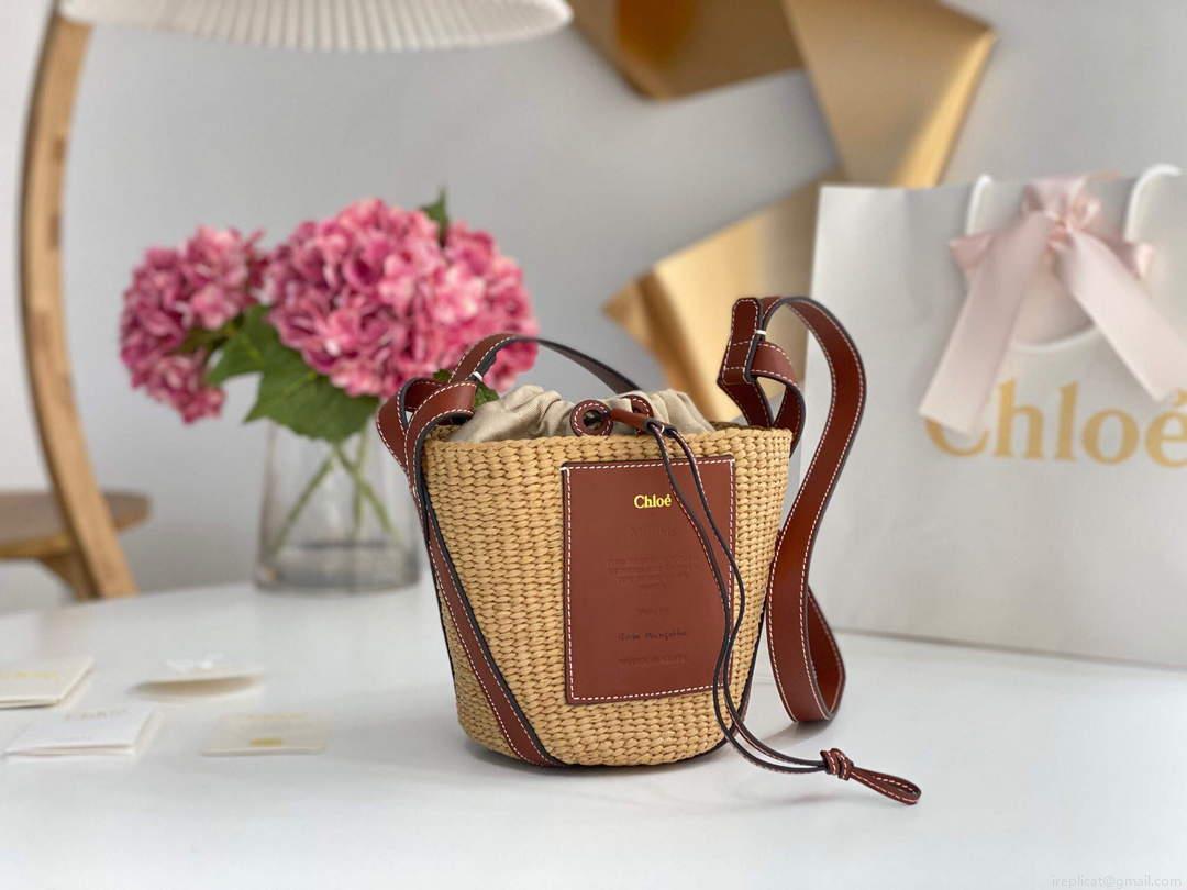 Chloé CHC22SS391G56101 Small Basket Tote Bag Brown