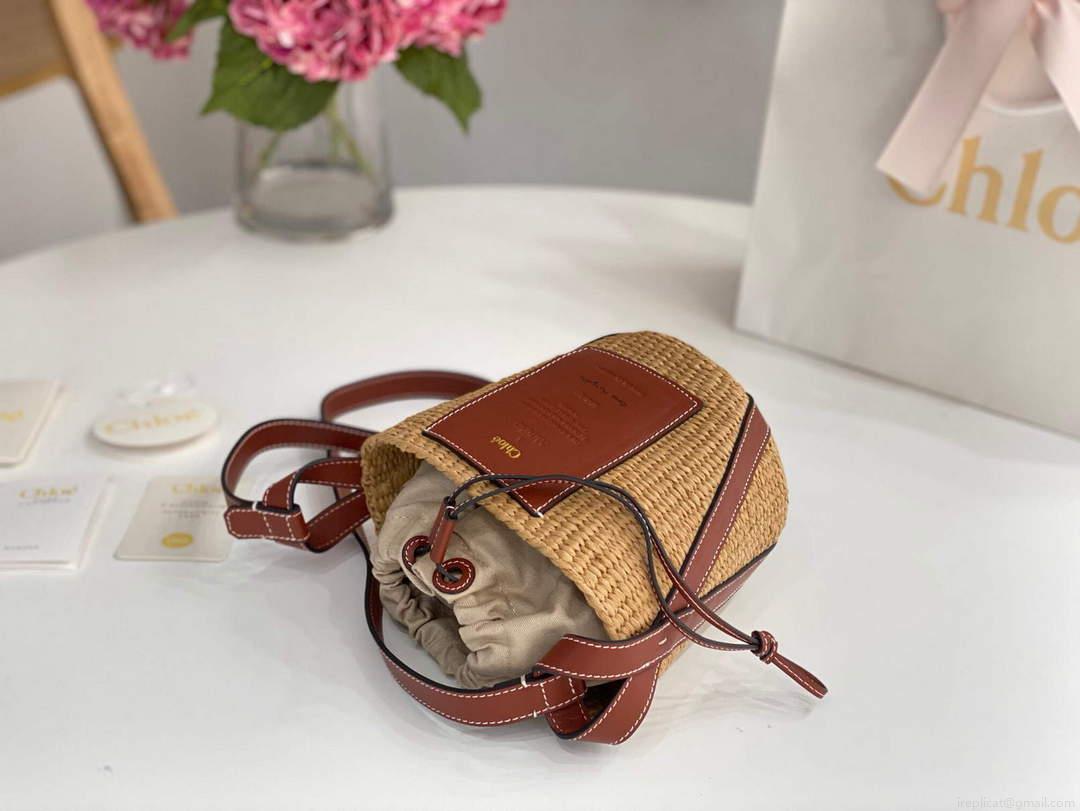 Chloé CHC22SS391G56101 Small Basket Tote Bag Brown