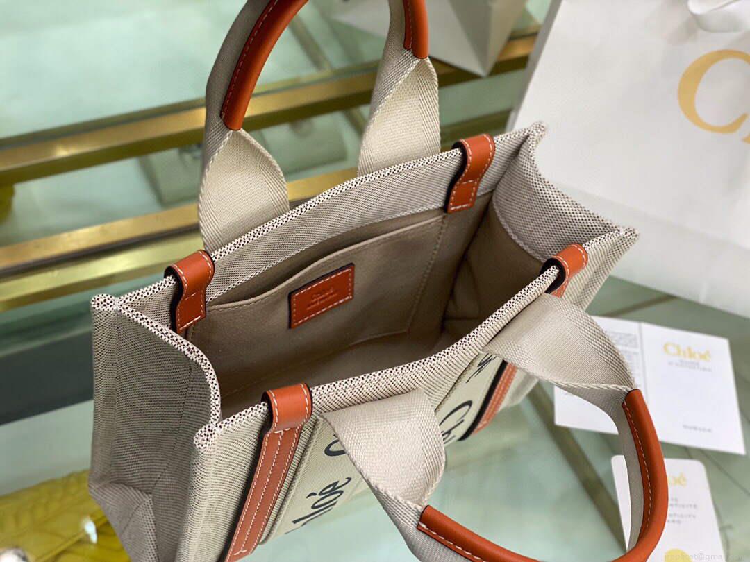 Chloe 385E6690U Small Woody Tote Bag Brown