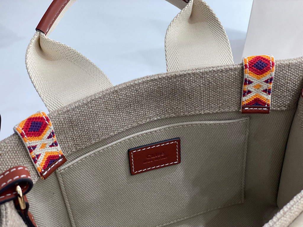 Chloe 385E6690U Small Woody Tote Bag Orange