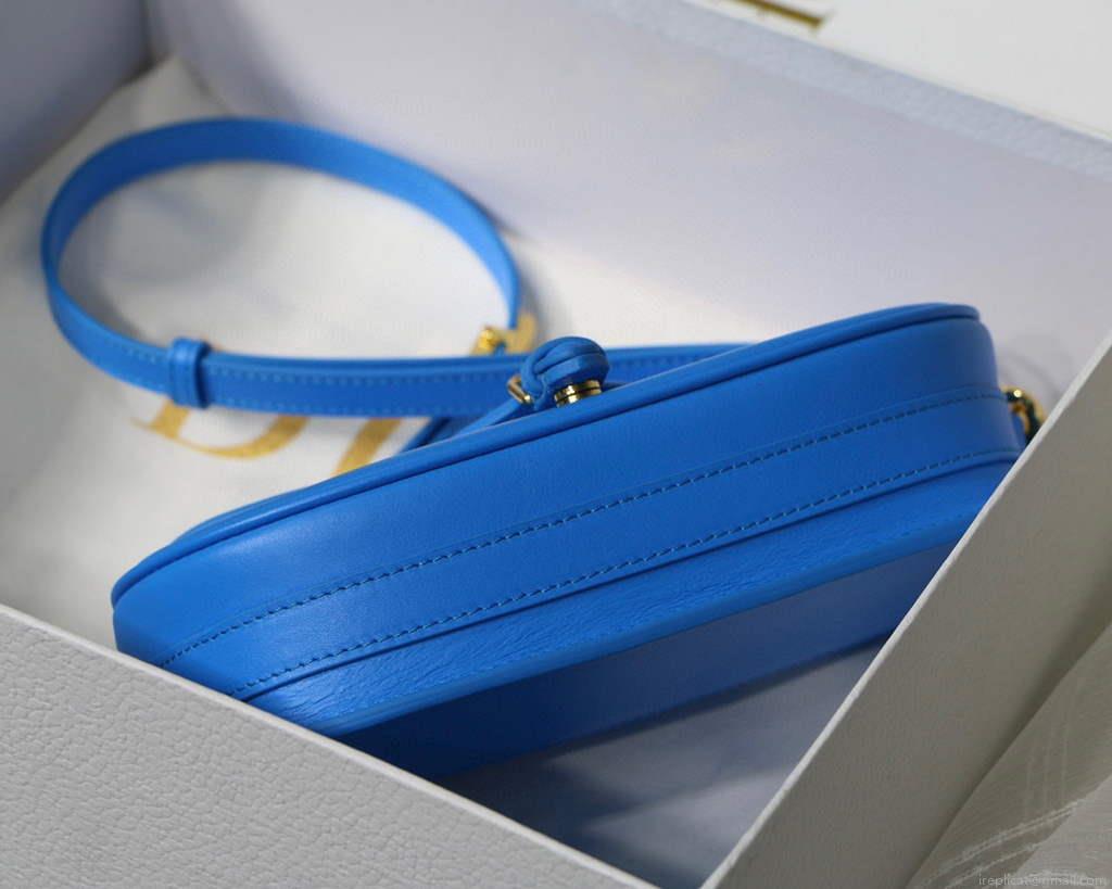 Dior M9327 dior Bobby bag East West Box Calfskin Blue