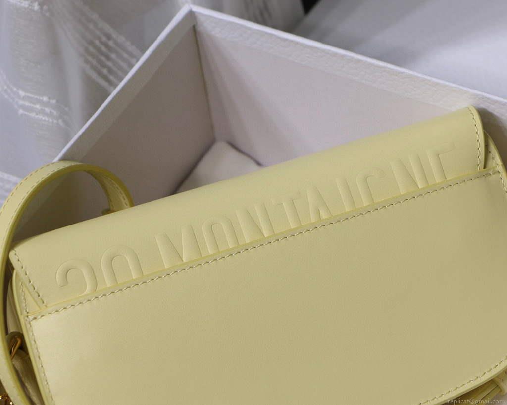 Dior M9327 dior Bobby bag East West Box Calfskin Light Yellow