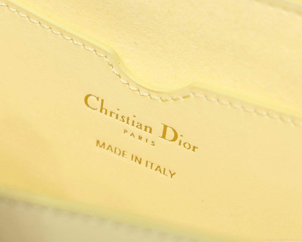 Dior M9327 dior Bobby bag East West Box Calfskin Light Yellow