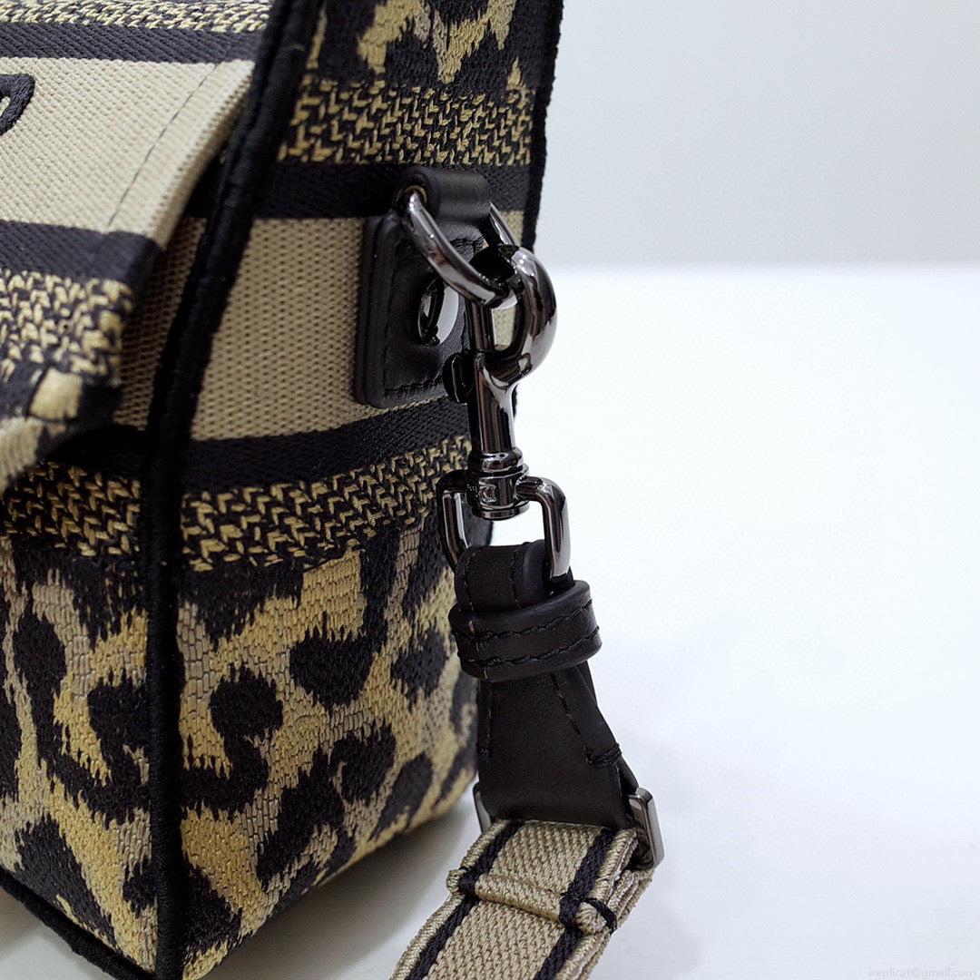 Dior M1241 Small Diorcamp Bag Beige Multicolor Mizza Embroidery