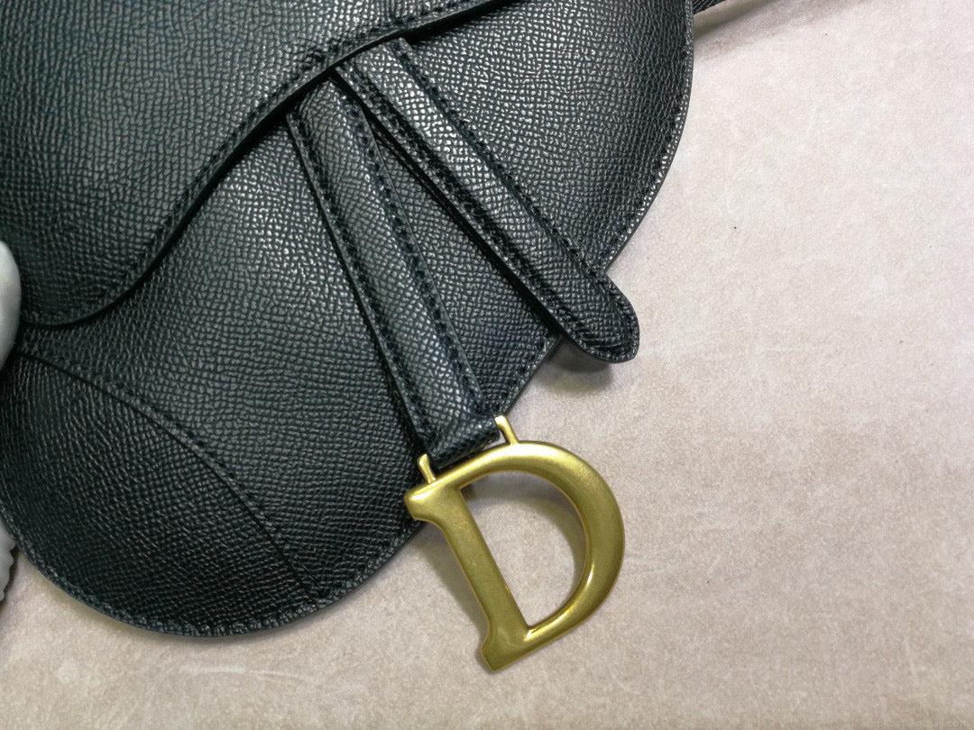 Dior Saddle Belt Bag S5632 Black grained calfskin