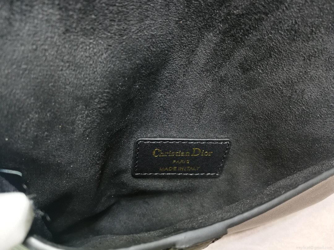 Dior Saddle Belt Bag S5632 Black Goat leather