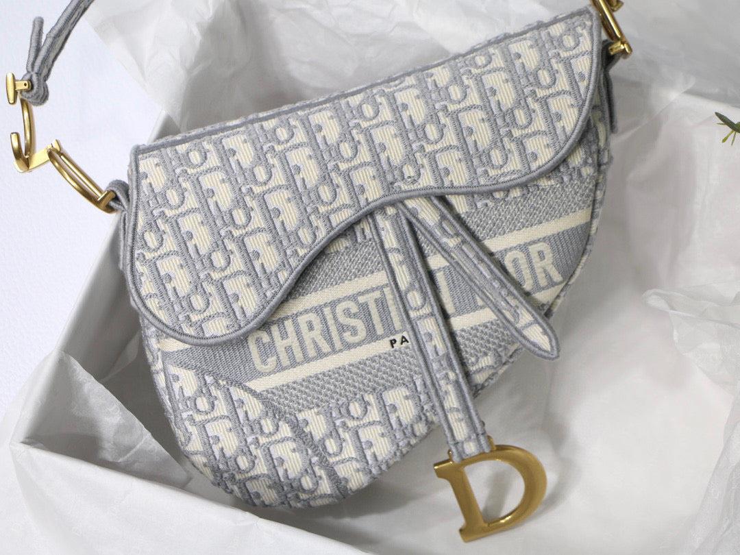 Dior Saddle Bag Burgundy Dior Oblique Jacquard M0446 Gray