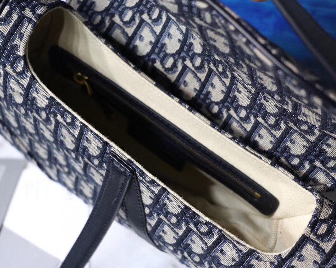 Dior Mini Saddle Bag M0447 Blue Dior Oblique Jacquard