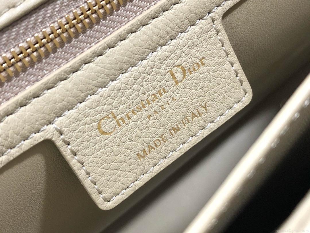 Dior M9243 Large Caro Bag Calfskin Apricot