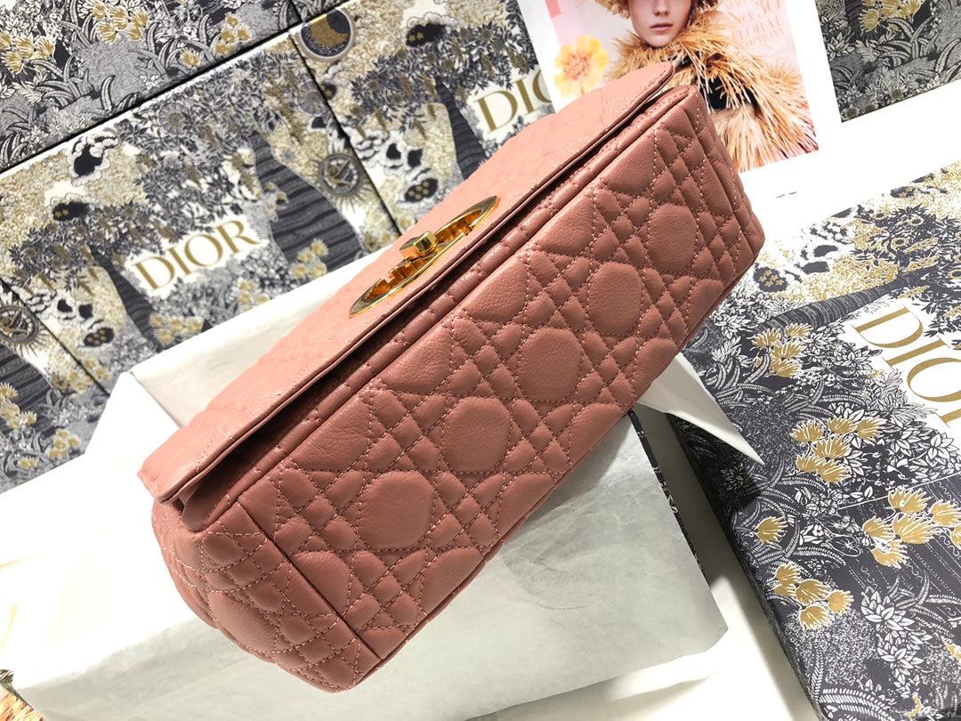 Dior Large Caro Bag M9243 Calfskin Pink Gold