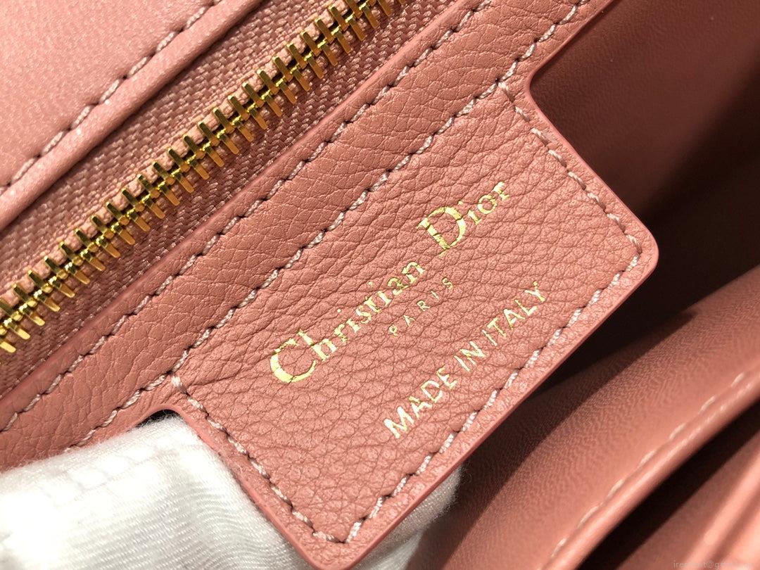 Dior Large Caro Bag M9243 Calfskin Pink Gold
